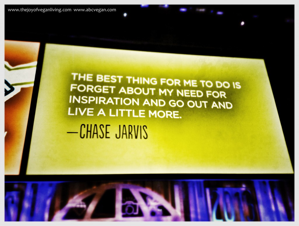 The best thing for me to do is forget about my need for inspiration and go out and live a little more. - Chase Jarvis